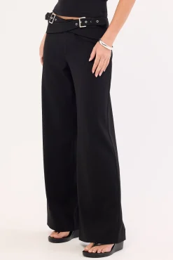 Terminal Cross Belt Low Rise Pant Black