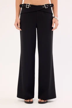 Terminal Cross Belt Low Rise Pant Black