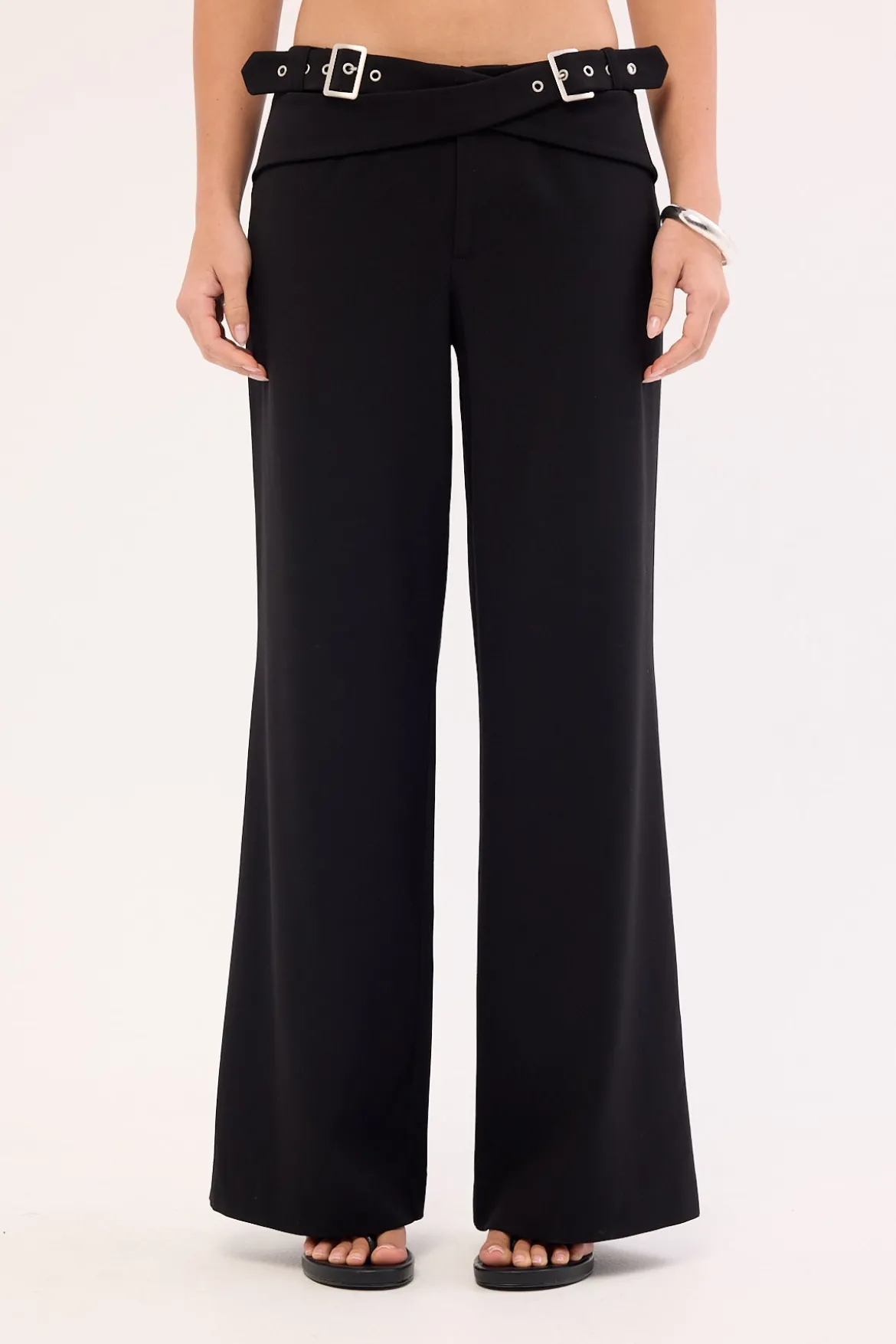 Terminal Cross Belt Low Rise Pant Black