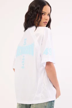 Terminal V Neck Jersey White