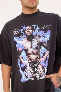The Rock Final Boss Oversize Boxy Tee Faded Black