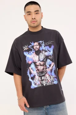 The Rock Final Boss Oversize Boxy Tee Faded Black