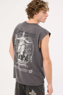 Themis Muscle Tank Washed Black