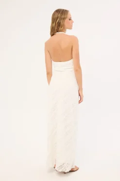 Thessia Twist Maxi Dress White
