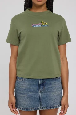 Thirsty Shrunken Tee Moss