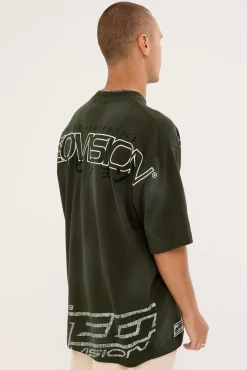 Thrash Oversize Super Heavy Tee Sunfade Dark Khaki