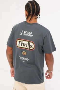 Thrills Wonder World Merch Fit Tee Ebony Petrol