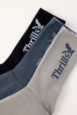 Thrills Workwear 3 Pack Sock Alloy/Light Petrol/Black