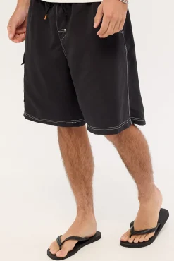 Throw On Boardshort Black/White