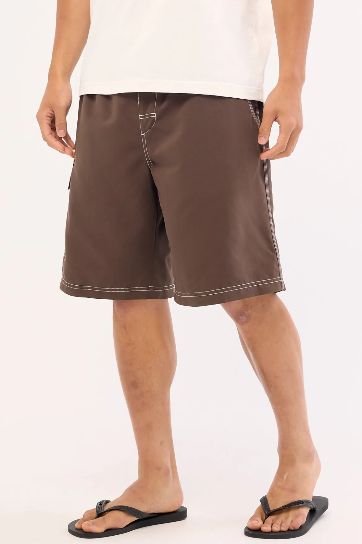 Throw On Boardshort Dark Brown