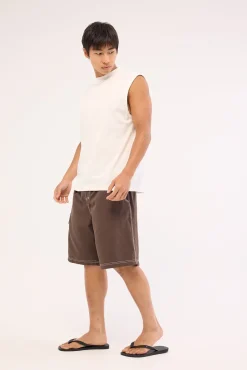 Throw On Boardshort Dark Brown
