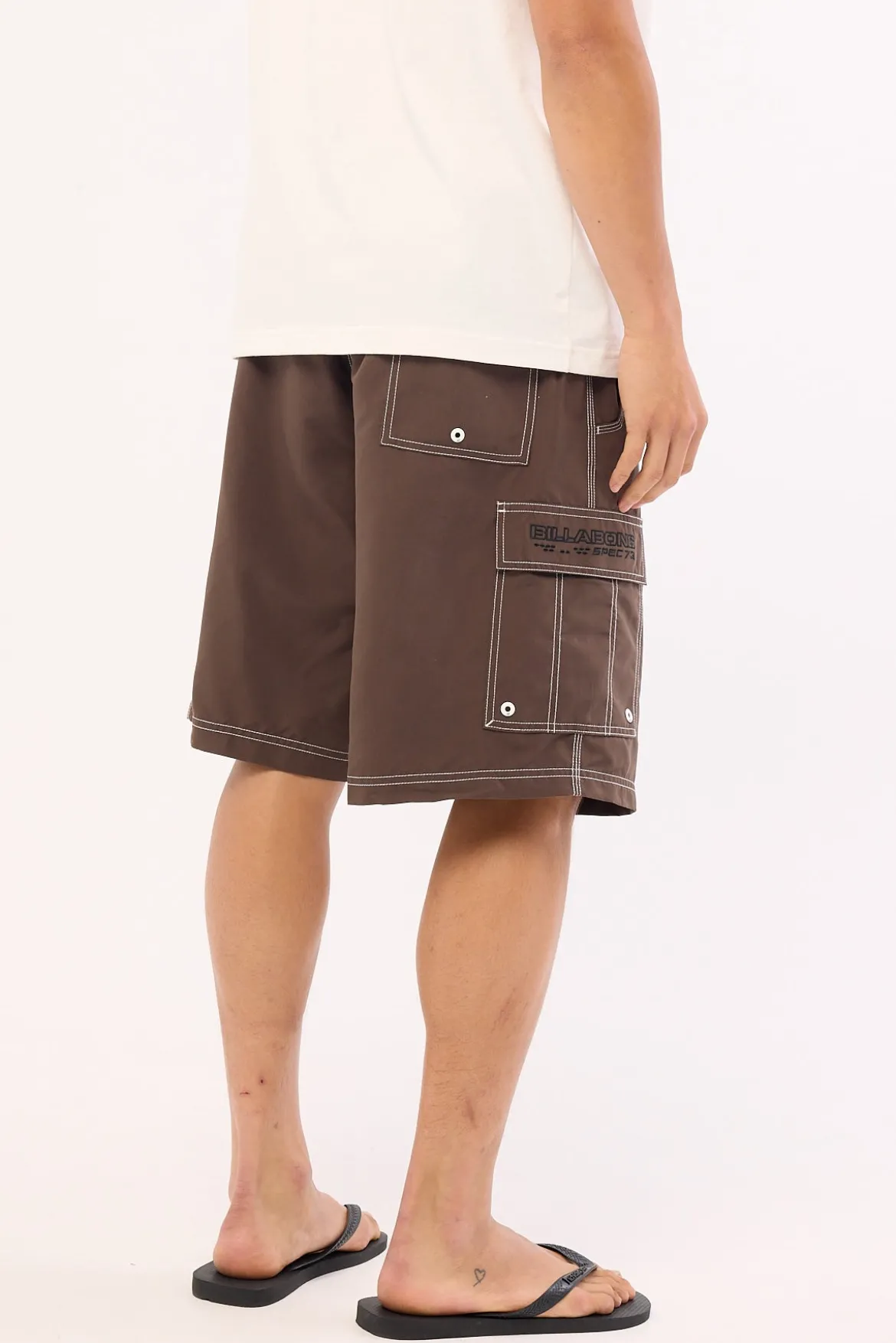 Throw On Boardshort Dark Brown