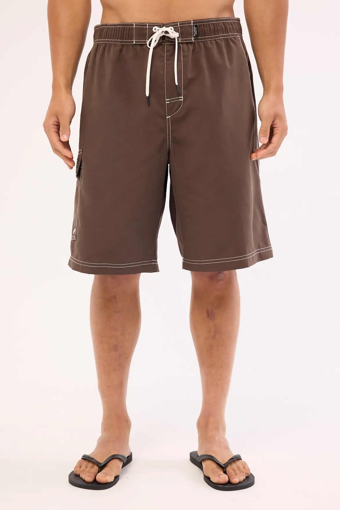 Throw On Boardshort Dark Brown