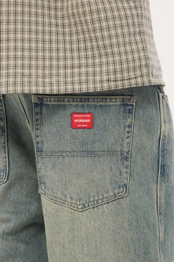 Throws Big Lounger Jean Garage Grime Blue