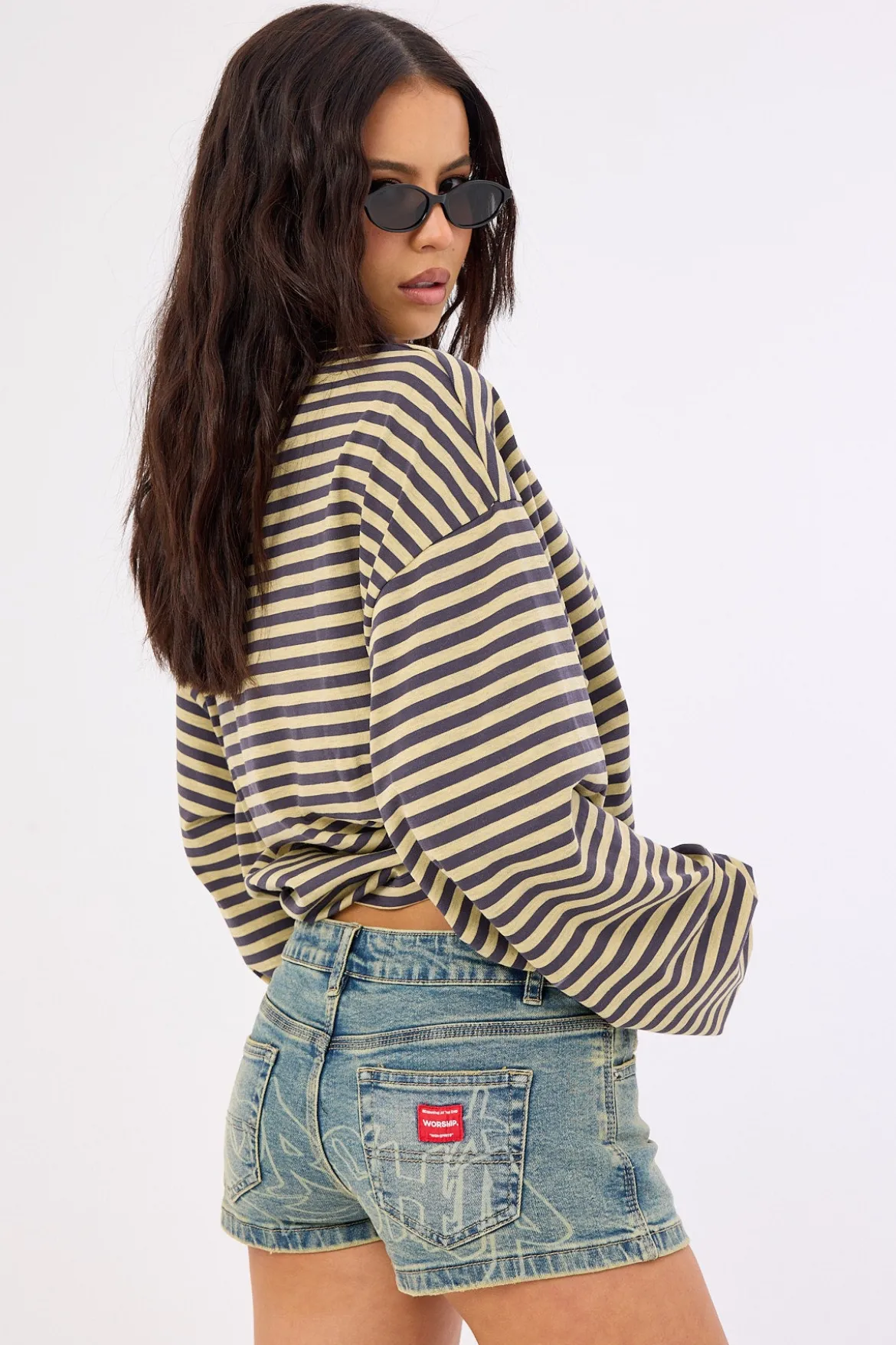 Throws Y2K Micro Short Garbage Grimes Blue