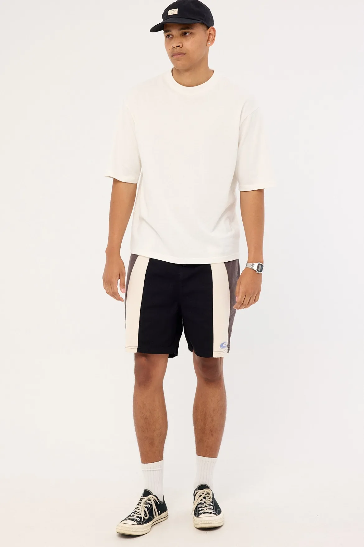 Tide Elastic Waist Short Black/Grey/White