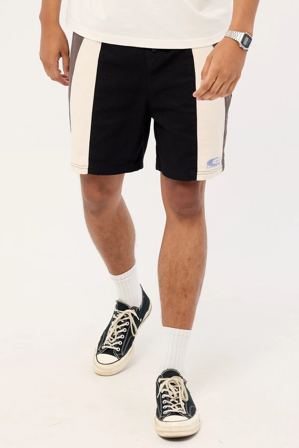 Tide Elastic Waist Short Black/Grey/White