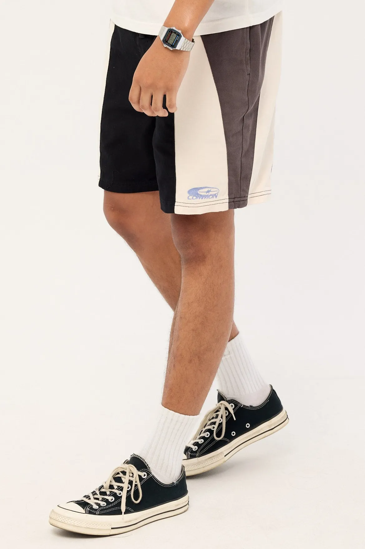 Tide Elastic Waist Short Black/Grey/White