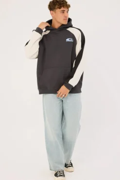 Tide Raglan Boxy Hoodie Asphalt
