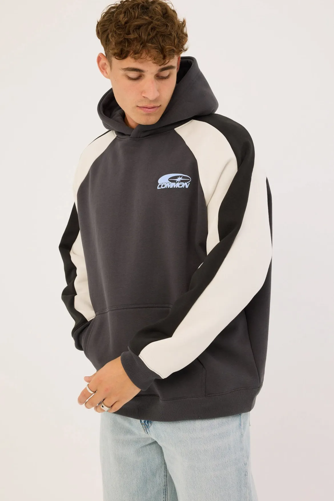 Tide Raglan Boxy Hoodie Asphalt