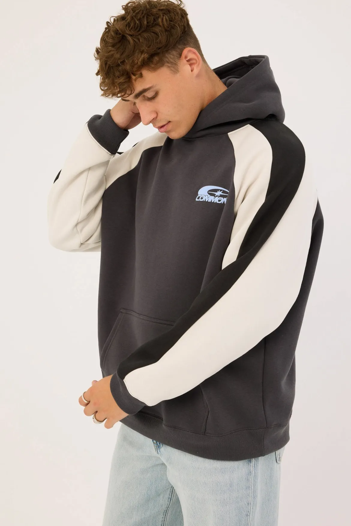 Tide Raglan Boxy Hoodie Asphalt