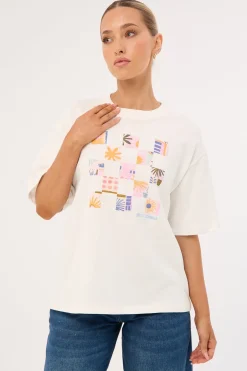 Tiled Oversized T-Shirt White