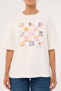 Tiled Oversized T-Shirt White