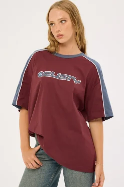 Timmy Target Oversize Tee Cranberry