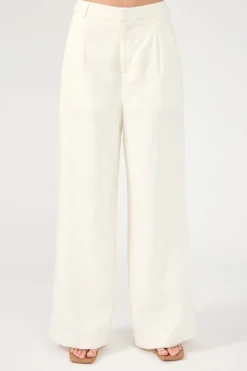 Tobago Tailored Linen Pants Cream
