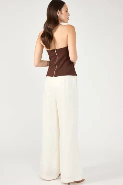 Tobago Tailored Linen Pants Cream