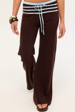 Tommi Stripe Knit Pant Brown
