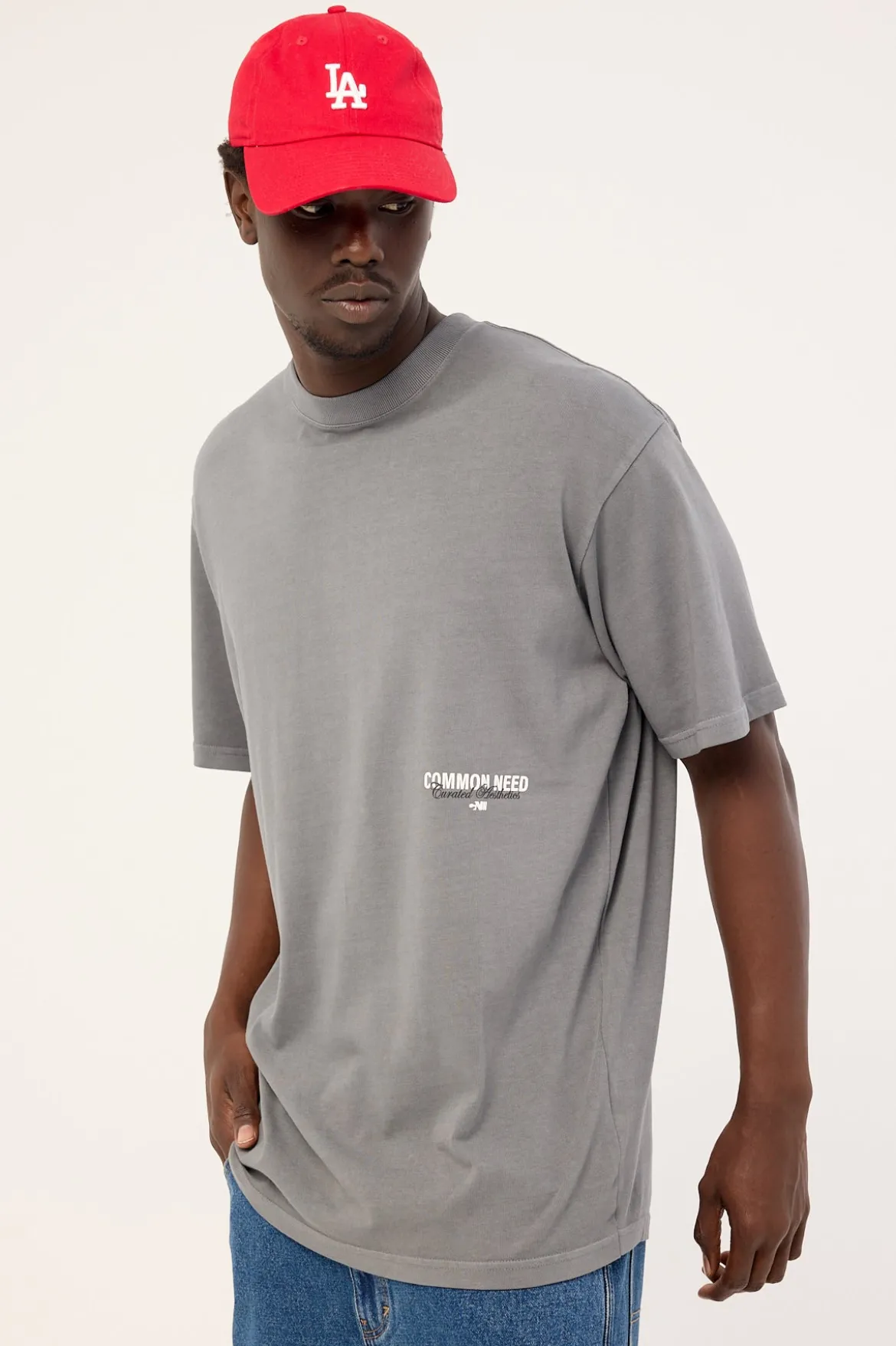Toned Heavyweight Boxy Tee Acid Grey