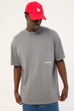 Toned Heavyweight Boxy Tee Acid Grey
