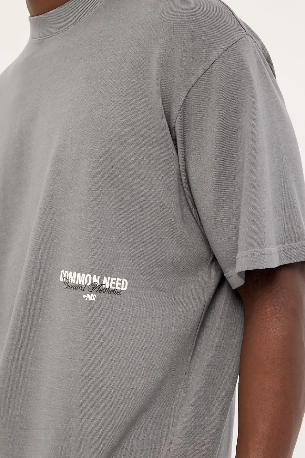 Toned Heavyweight Boxy Tee Acid Grey