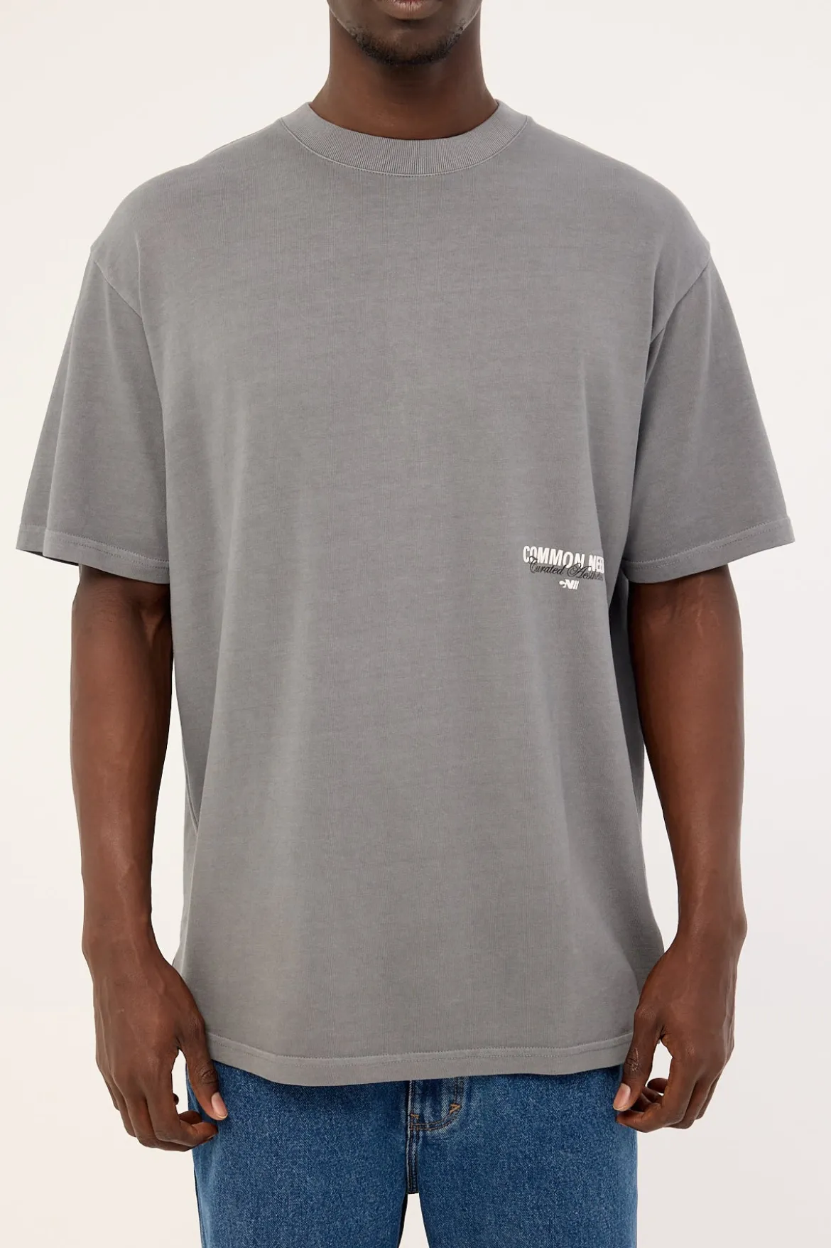 Toned Heavyweight Boxy Tee Acid Grey