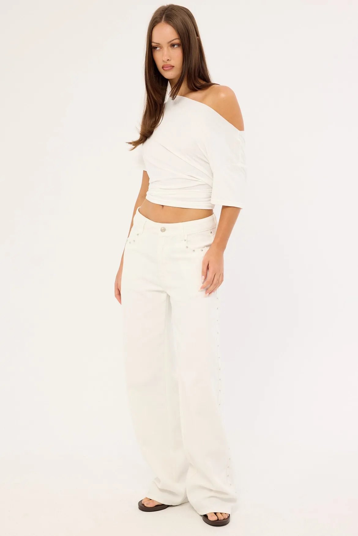 Top Model Studded Jean Porcelain
