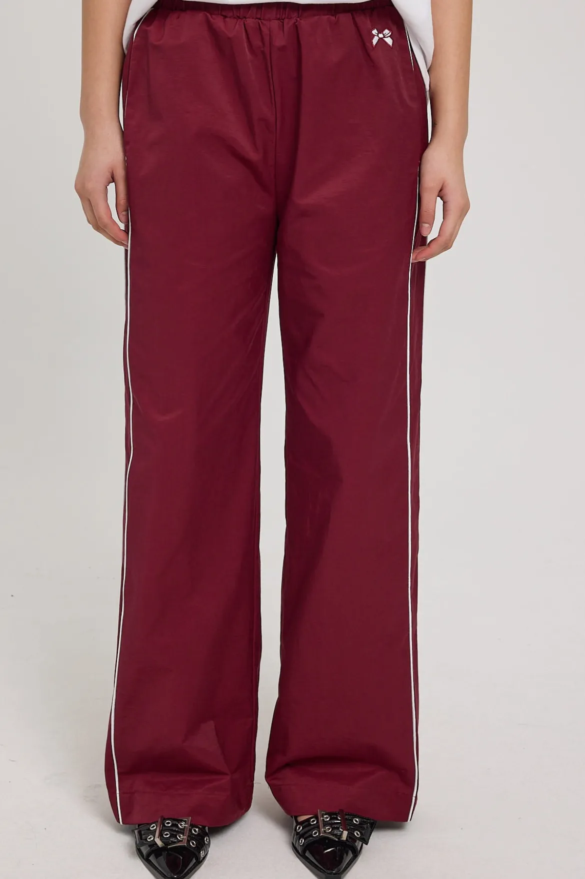 Track Star Straight Leg Pants Burgundy