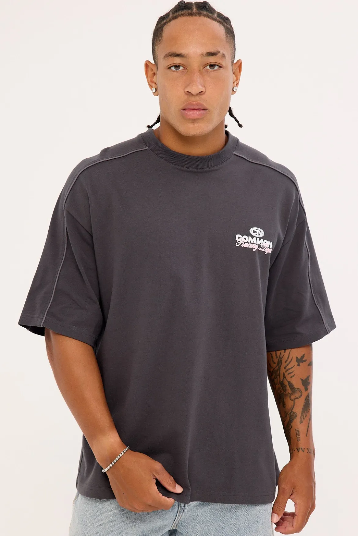 Trackside Heavyweight Easy Tee Off Black