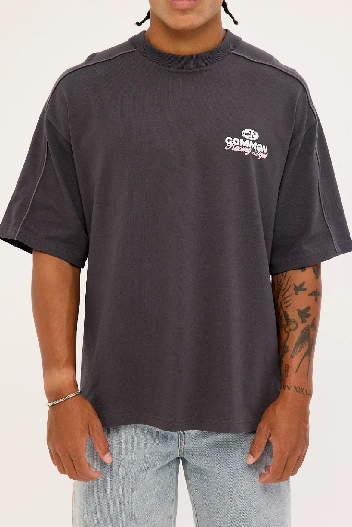 Trackside Heavyweight Easy Tee Off Black