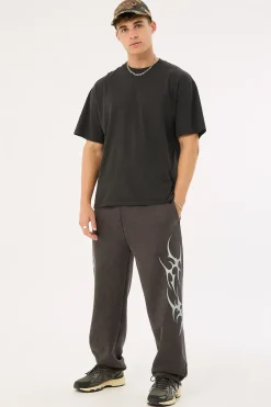 Tribal Baggy Sweatpant Washed Night Black