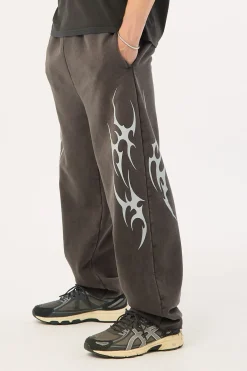 Tribal Baggy Sweatpant Washed Night Black
