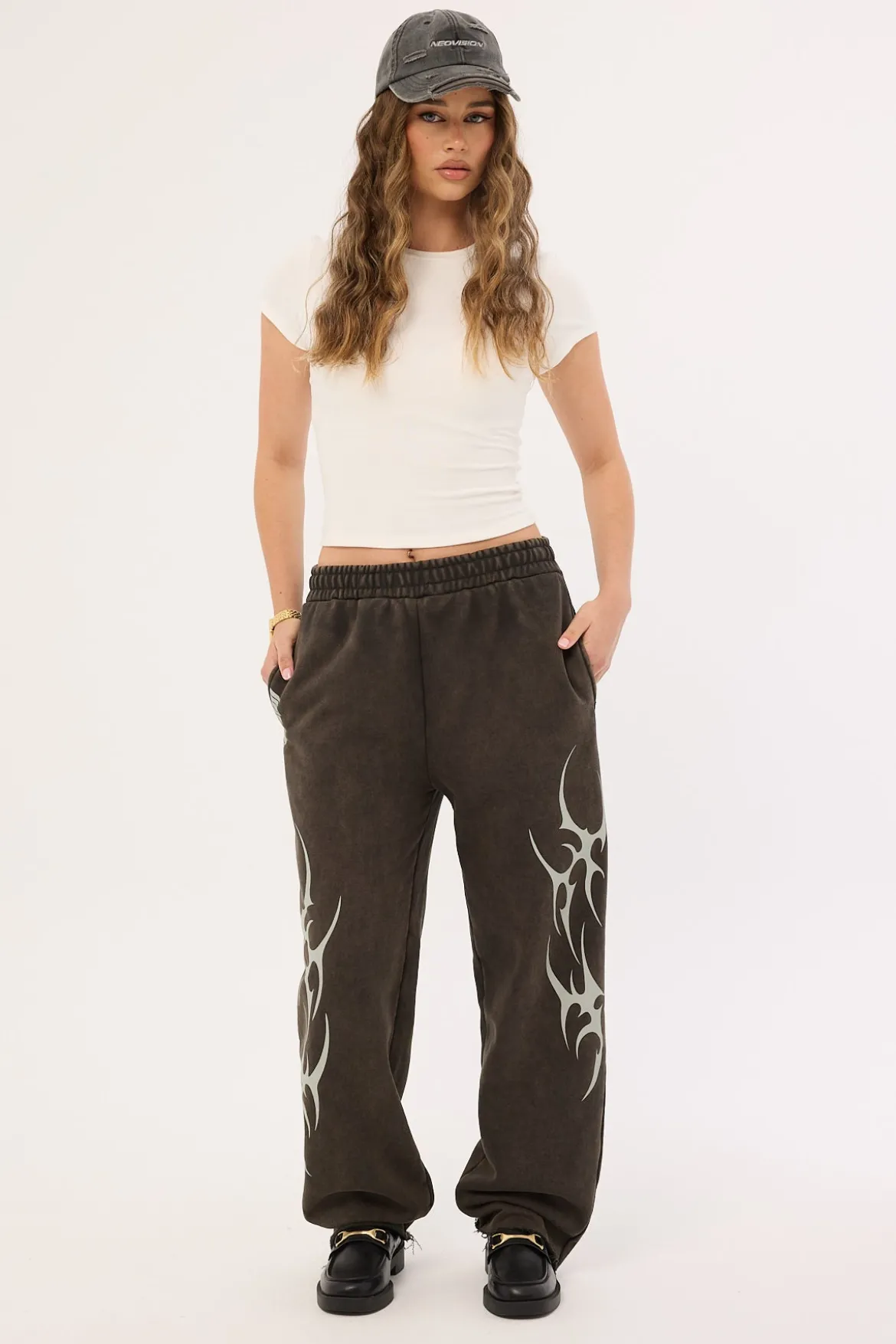 Tribal Baggy Sweatpant Washed Night Black