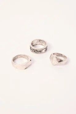 Tribal Rings 3 Pack Antique Silver