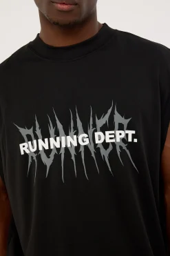 Tribal Running Dept Tank Black