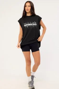 Tribal Running Dept Tank Black