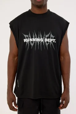 Tribal Running Dept Tank Black