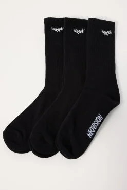 Tribal Sock 3 Pack Black
