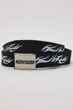 Tribal Web Belt Silver/Black