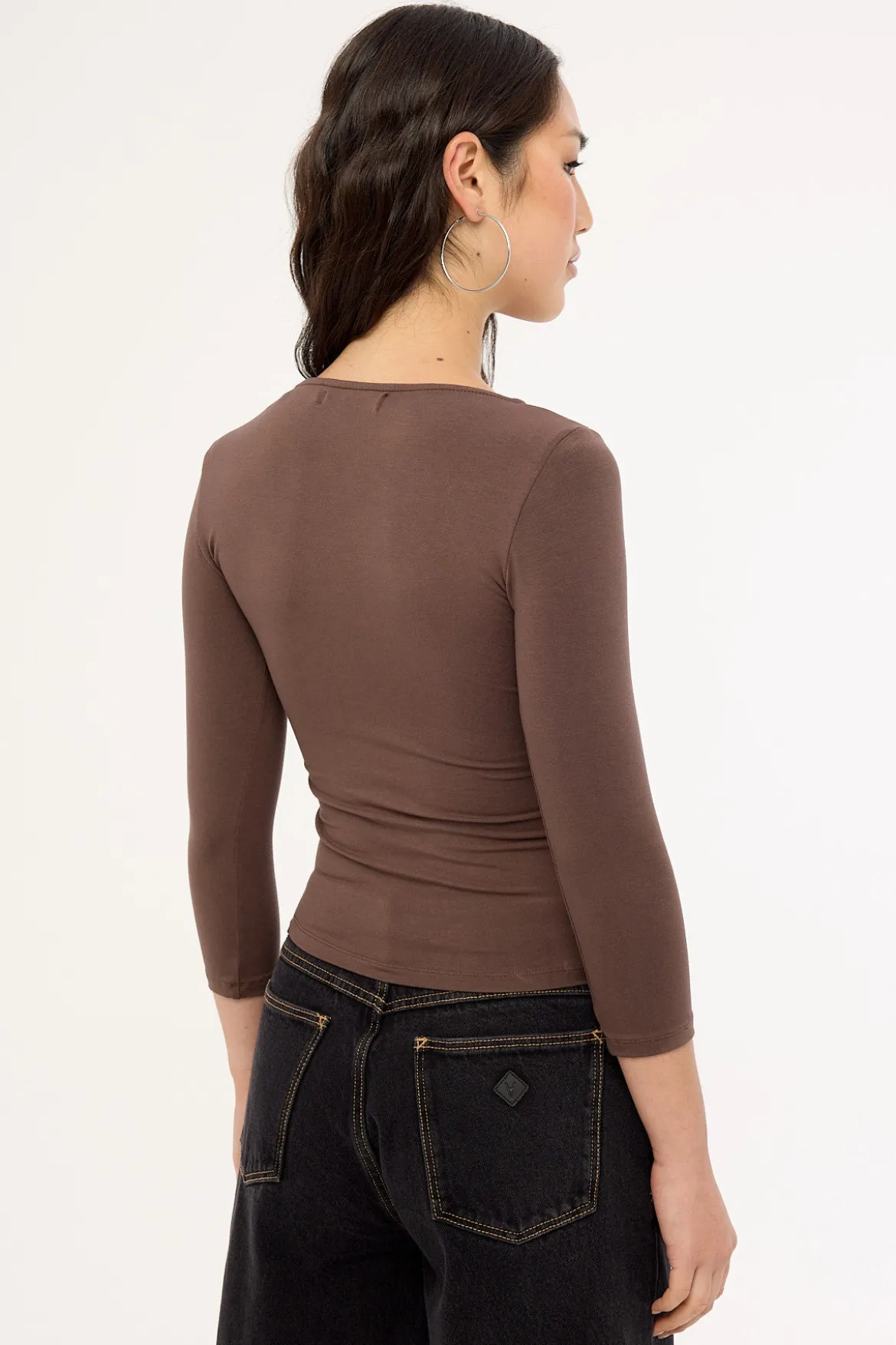 Trudis Wrap Top COFFEE QUARTZ