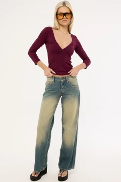 Trudis Wrap Top DEEP PLUM